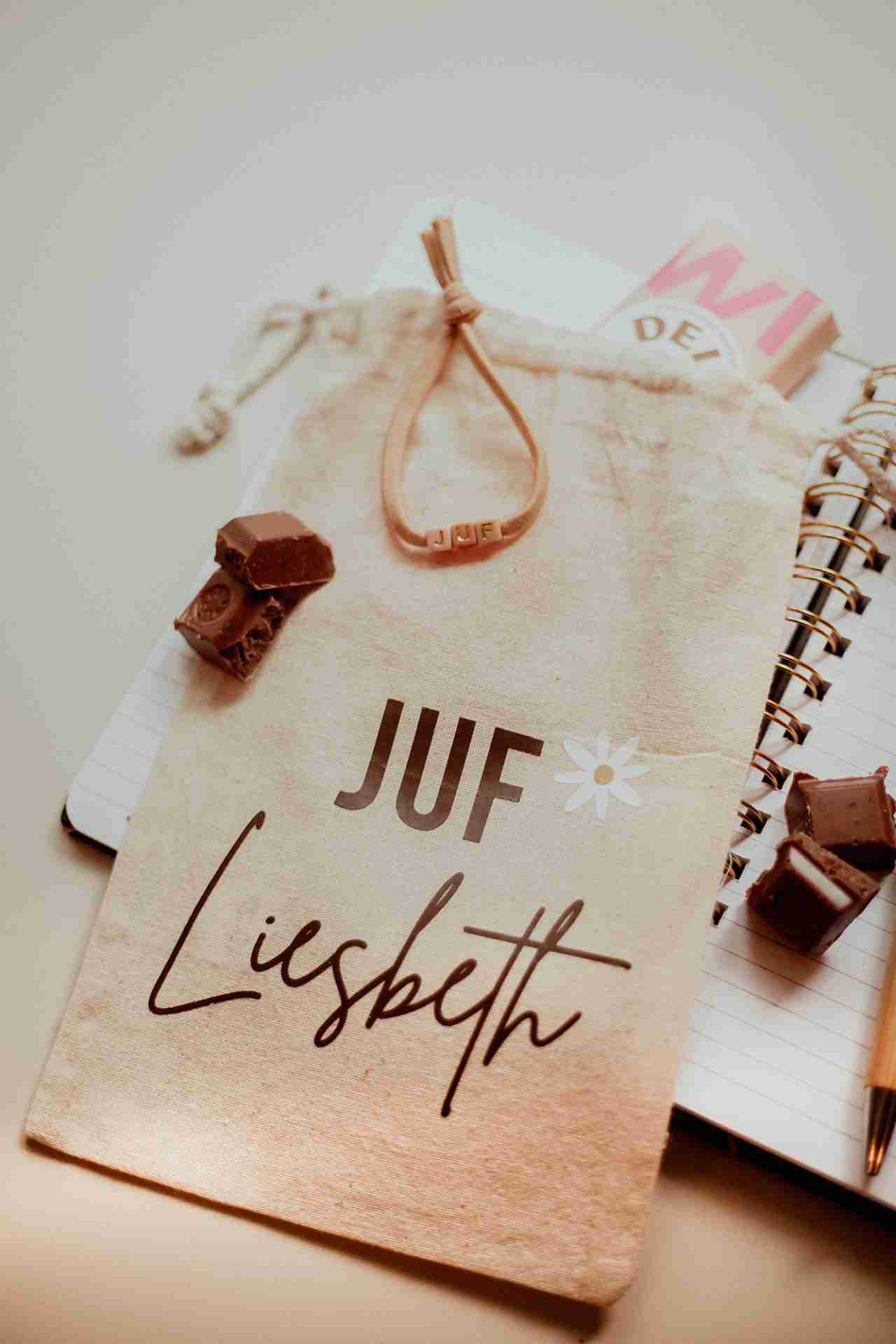 Cadeau zakje | Juf + naam